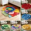 3D Floral Floor Mat Realistic Flower Living Room Rug Non-Slip Absorbent Bath Rug Carpet for Bedroom Playroom Kitchen