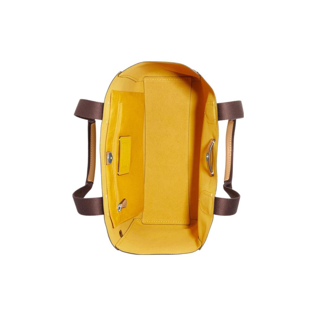Coach Derby 32 Snap Closure Pebbled Leather Tote Bag Women tote Latte-Yellow 58660-SVVHL