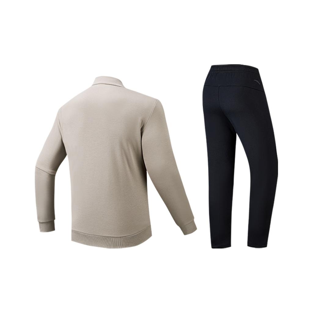 Anta Тренировки на открытом воздухе Городские поездки Универсальный Простой Удобный На молнии Воротник-стойка Теплый Флисовый Вязаный Повседневный Спортивный костюм Мужской костюм 952617202N-3