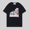 Casablanca Tropical Fruit Print Short Sleeve T-Shirt Teen Boys Casual Loose Fit Crewneck Tee