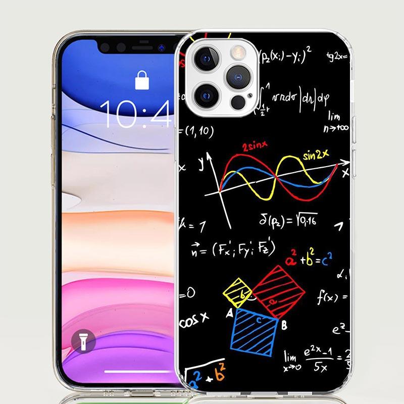 Чехол для телефона Физика Химия Математика Для iPhone 17 Air 16 15 Plus 11 14 Pro Max 13 Mini 12 7 8 + SE Узорное Искусство Индивидуальный Co