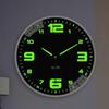 Round Luminous Wall Clock Silent Digital Clock Light Glow In The Dark Quartz Wall Clock  Home