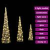 Christmas Tree with 90 LEDs 3 pcs Warm White 20 x 20 x 80 cm PET