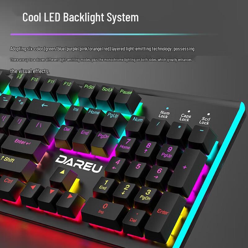DAREU LK165 Wired 104-Key Gaming Mechanical Keyboard