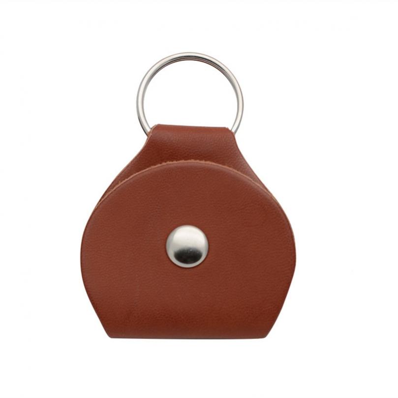 1 Piece PU Leather Guitar Picks Holder Case, Keychain Plectrum Bag 3 Colors Optional