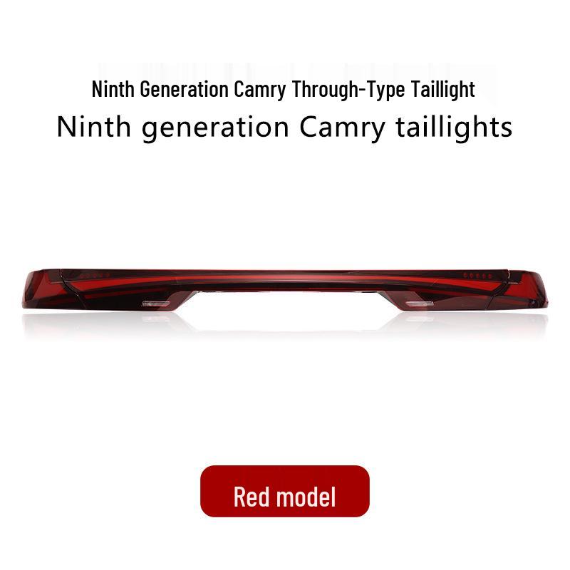 Модифицированная сборка задних фонарей Lingyu для Toyota Camry 9-го поколения 2024-2026 гг. с последовательными указателями поворота, двойными фонарями заднего хода и противотуманными фарами