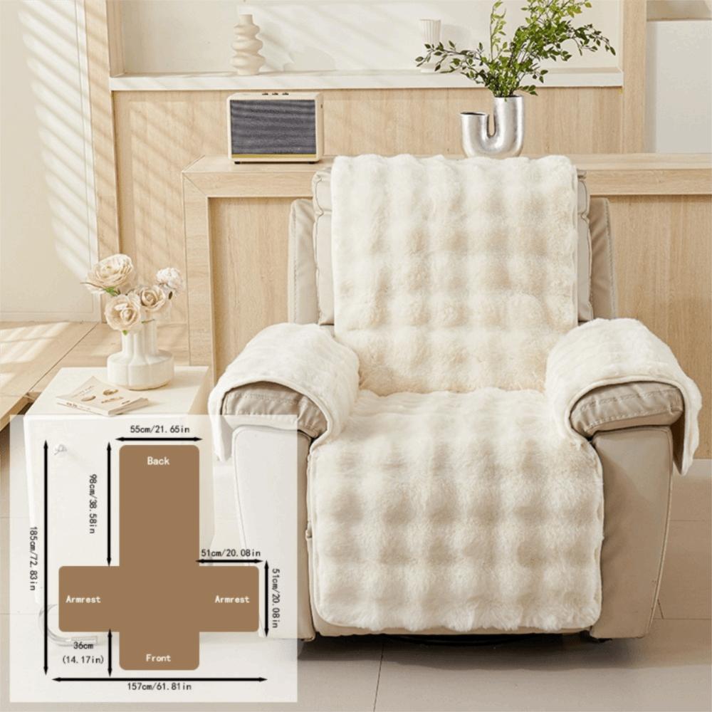 Integrated Plush Single Recliner Sofa Cover Wear-resistant Sofa Mat Massage Chair Pad Office