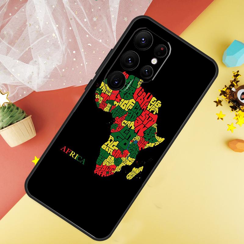 Чехол для телефона с картой Африки География Для Samsung Galaxy S25 Ultra S21 S20 S22 S23 Ultra S9 S10 Plus S24 FE Чехол