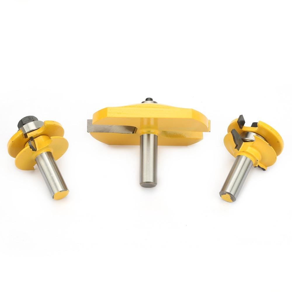 3pcs Cemented Carbide Router Bit Set 1/2 Inch Shank Woodworking Router Bits Woodwork Milling