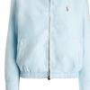 Polo Ralph Lauren SS24 Куртка с вышивкой логотипа, широким воротником, на молнии, свободного кроя, с длинными рукавами, женская, цвет ледяной белый, WMPOOTWN5A20050-400