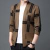 Кардиган мужской свитер куртка, осень новый корейский вариант модный тренд сращивание трикотажный красивый пиджак мужской топ