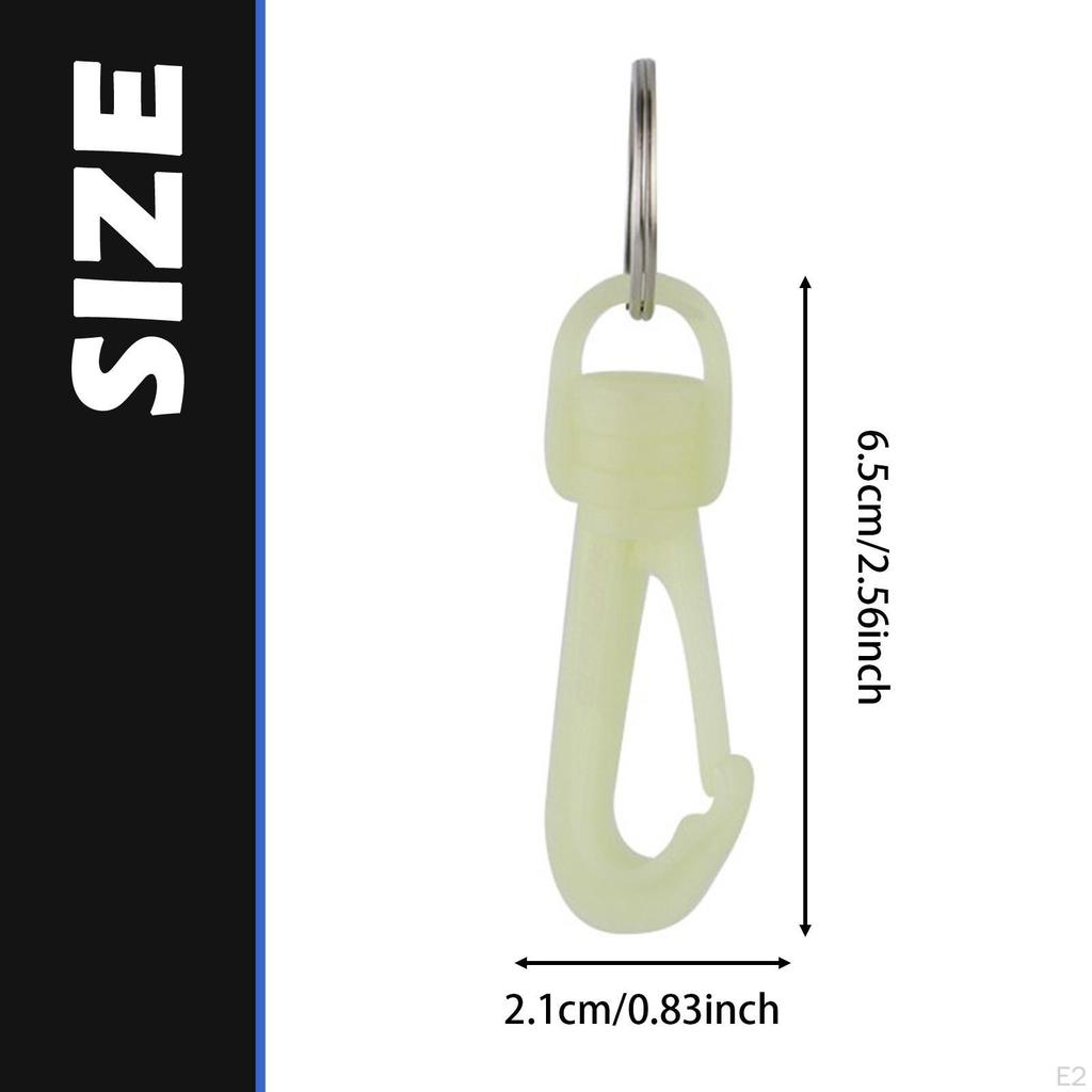 Дайвинг Карабин Клип Светящийся в Темноте Крюк Подводное Снаряжение Водные Виды Спорта Сноркелинг