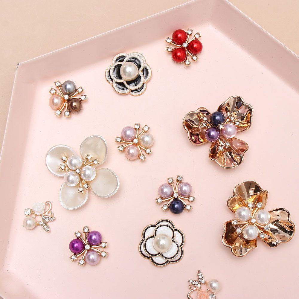 Clothing Garment Decorative Sparkling Crystal Scrapbooking Pearl Rhinestone Sewing Button