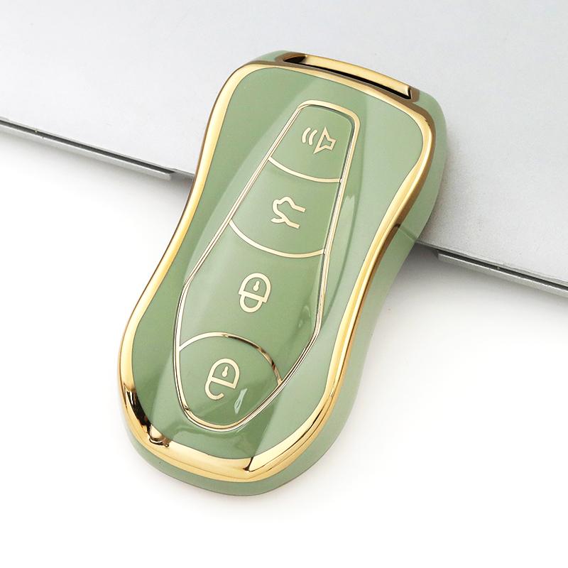 Gold Edge Keyless Protector for Geely Tugella Azkarra FY11 Atlas Pro New Emgrand GS X6 SUV EC7 TPU Car Remote Key Cover Case Shell Fob