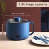 Cooker Hot Pot Electric Dual Power Noodle Cooker, Boil Dry Protection, Nonstick,