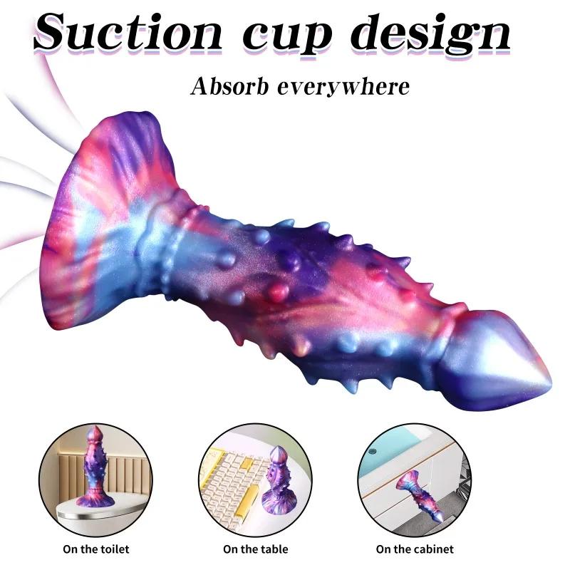 Колючий анальный дилдо Огромная анальная пробка Анальная пробка Монстр Дилдо Стимулятор точки G Массаж простаты Искусственный дилдо Анальная пробка Секс-игрушки 18+