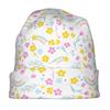 Cute Floral Unicorn Knit Hat with Subtle Fashion Details, Ideal for Adults Seeking Texture And Character In Cold-Season Daily Wear