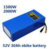 Aleaivy 52 В аккумулятор для электровелосипеда 30ah 40ah 21700 литий-ионный аккумулятор для электрического велосипеда 1500 Вт 2000 Вт, электрический скутер с BMS