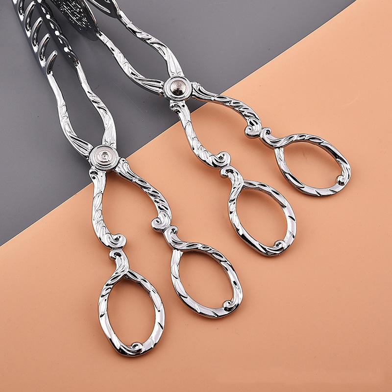 Винтажный стиль зажим для фруктового салата торта щипцы для еды позолоченный зажим для закусок зажим для салата выпечка барбекю кухонный инструмент