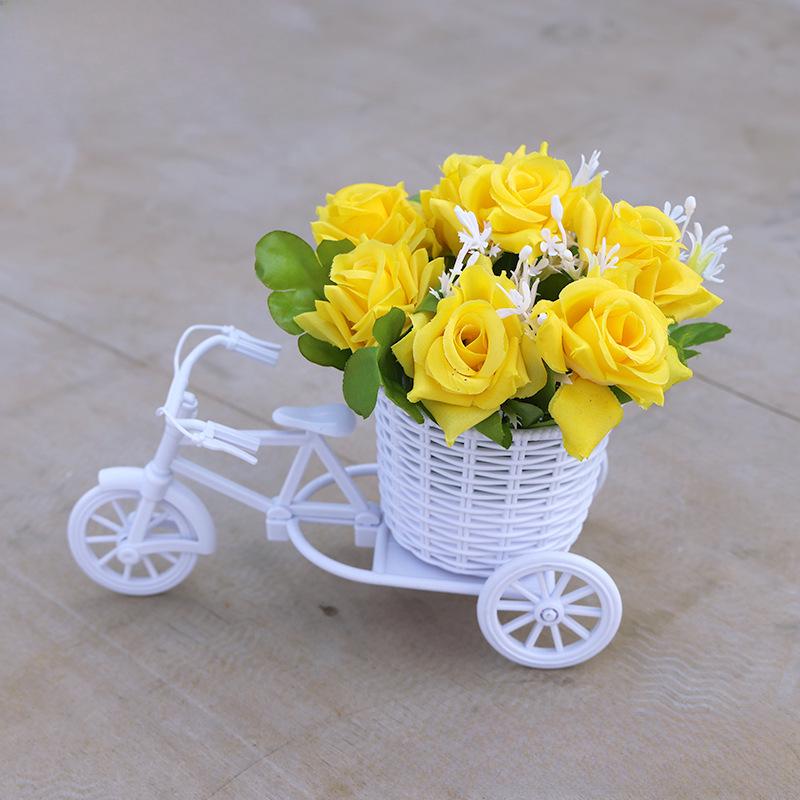 Комплект искусственных цветов для помещений: Маленькие украшения в горшках для украшения дома и автомобиля