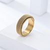 Simple 8mm Stainless Steel Spinner Anxiety Rings for Women Men Rotatable Mesh Chain Spinner Rings Anti Stress Weddding Jewelry