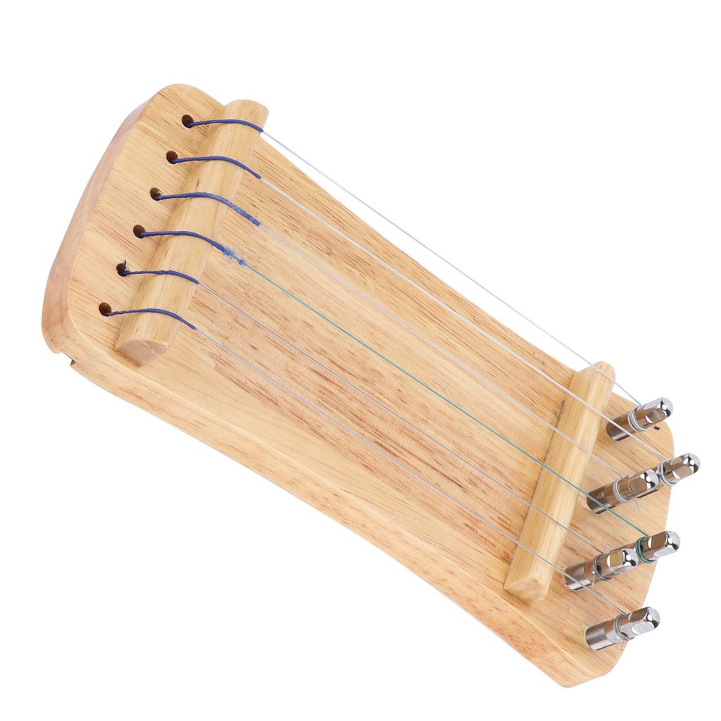 Guzheng Finger Trainer деревянный 6-струнный мини-музыкальный инструмент для практики пальцев