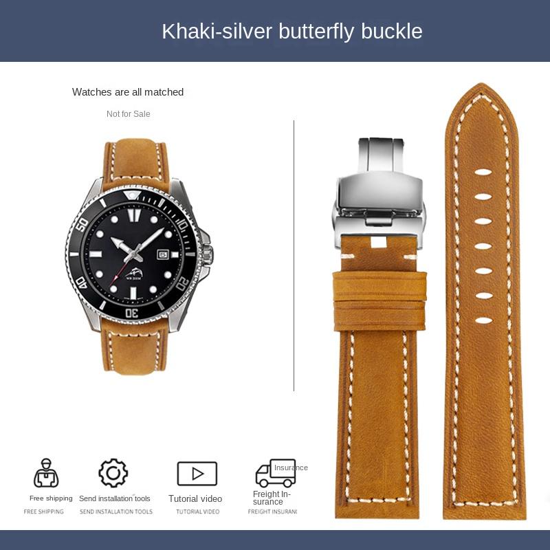 Для часов Casio Swordfish MDV-106 ремешок MDV106-1A 107-1A Seiko No.5 матовый коровьей кожи ремешок для часов 22 мм мужской браслет Ремешок Полоса Ремень