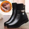 Solid Black Women Luxury Brand Designer Snow Boots Metal Classic Furry Winter Warm Shoes Female Ankle Boot Women Botas Mujer