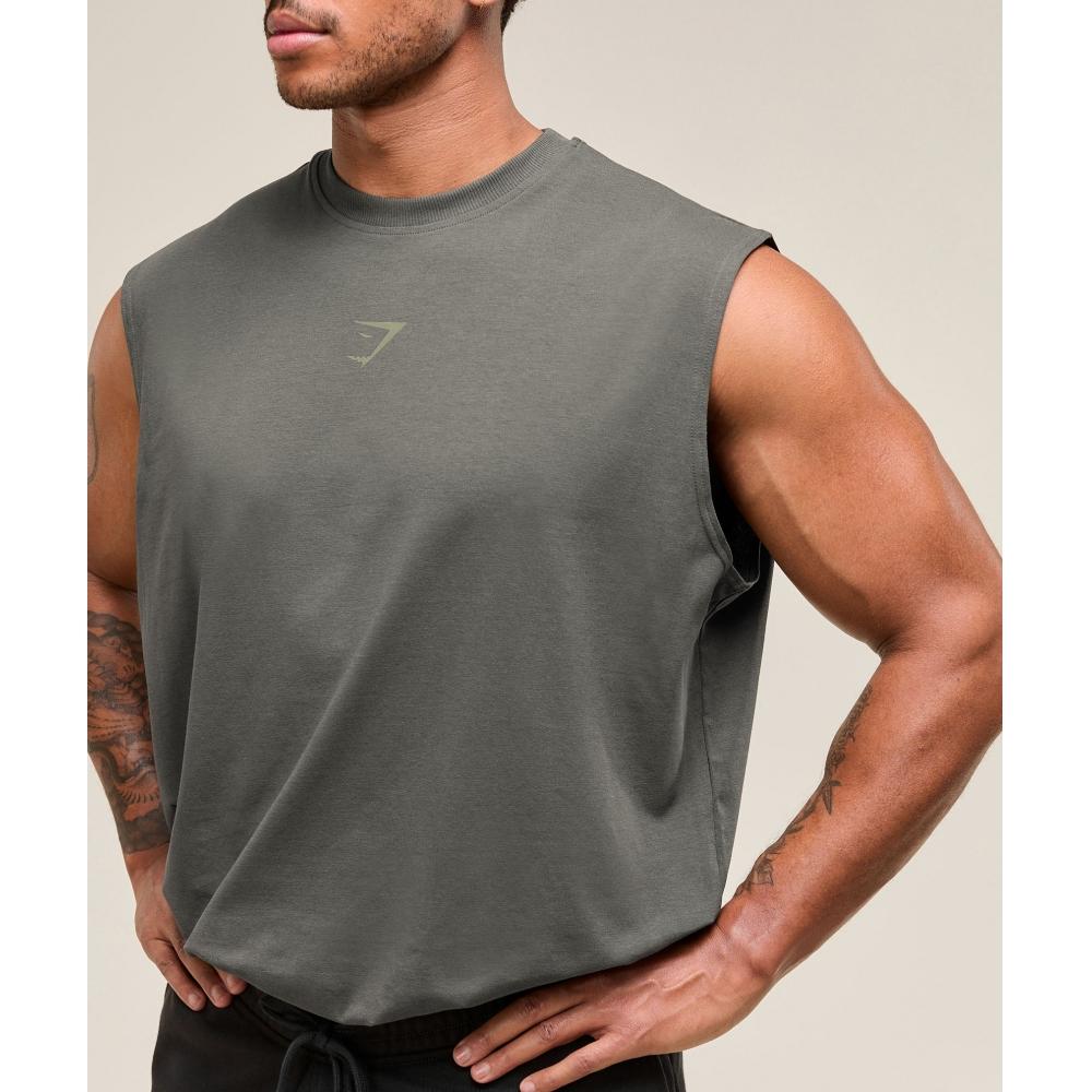 Gymshark Отключение питания Прочность танка Зеленый A2c9m Ecjh