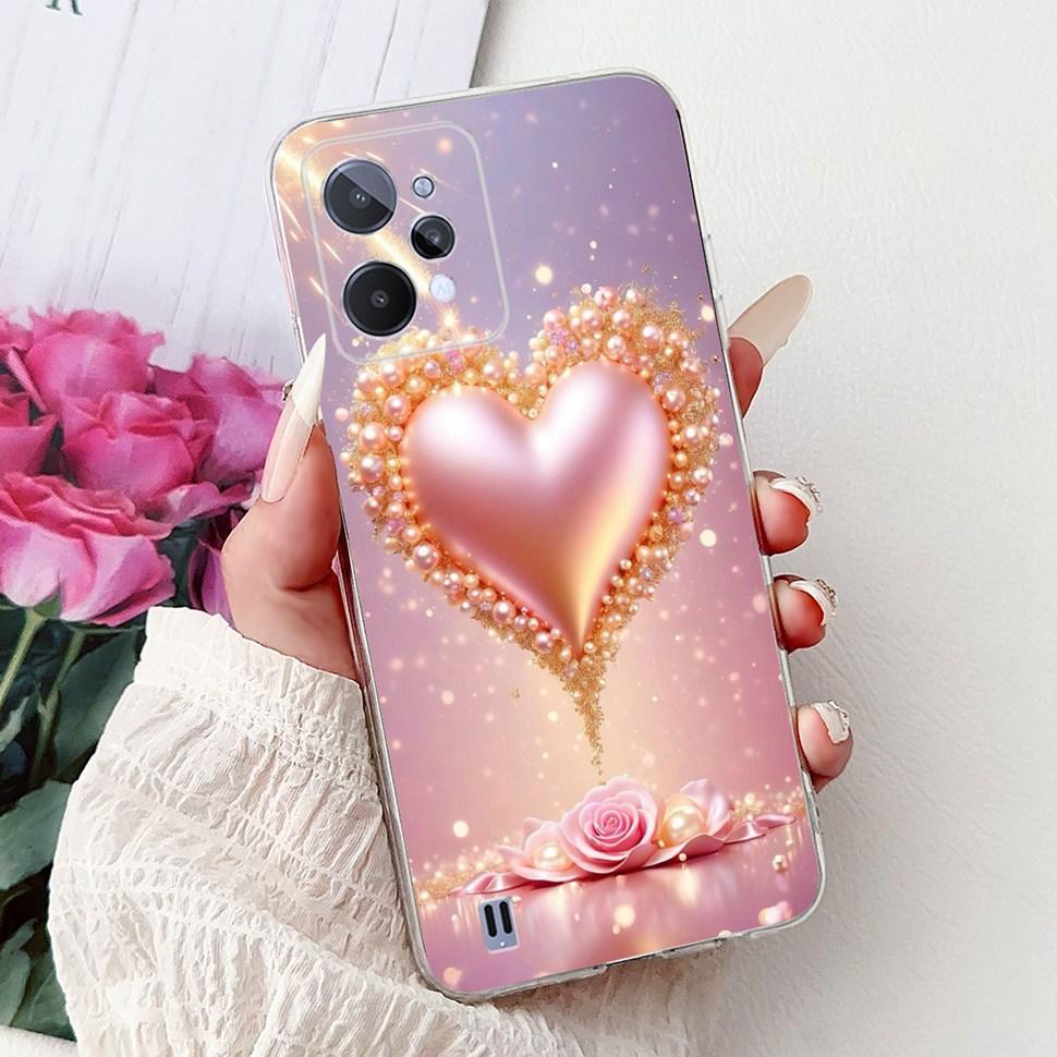 Чехол для Realme C31 Милый Мультяшный Медведь Бабочка Задняя Крышка Чехлы для Телефона Для Realme C 31 C31 4G RMX3501 RealmeC31 Мягкие Fundas