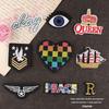 Embroidery Logo Patch Clothing Accessories Crown Letters Embroidery Patch Cloth Label