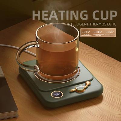 Подогреватель для чашки электрический, подогреватель для кофейной чашки, цифровой дисплей, интеллектуальный контроль температуры, автоматическое отключение, подогреватель для кружки