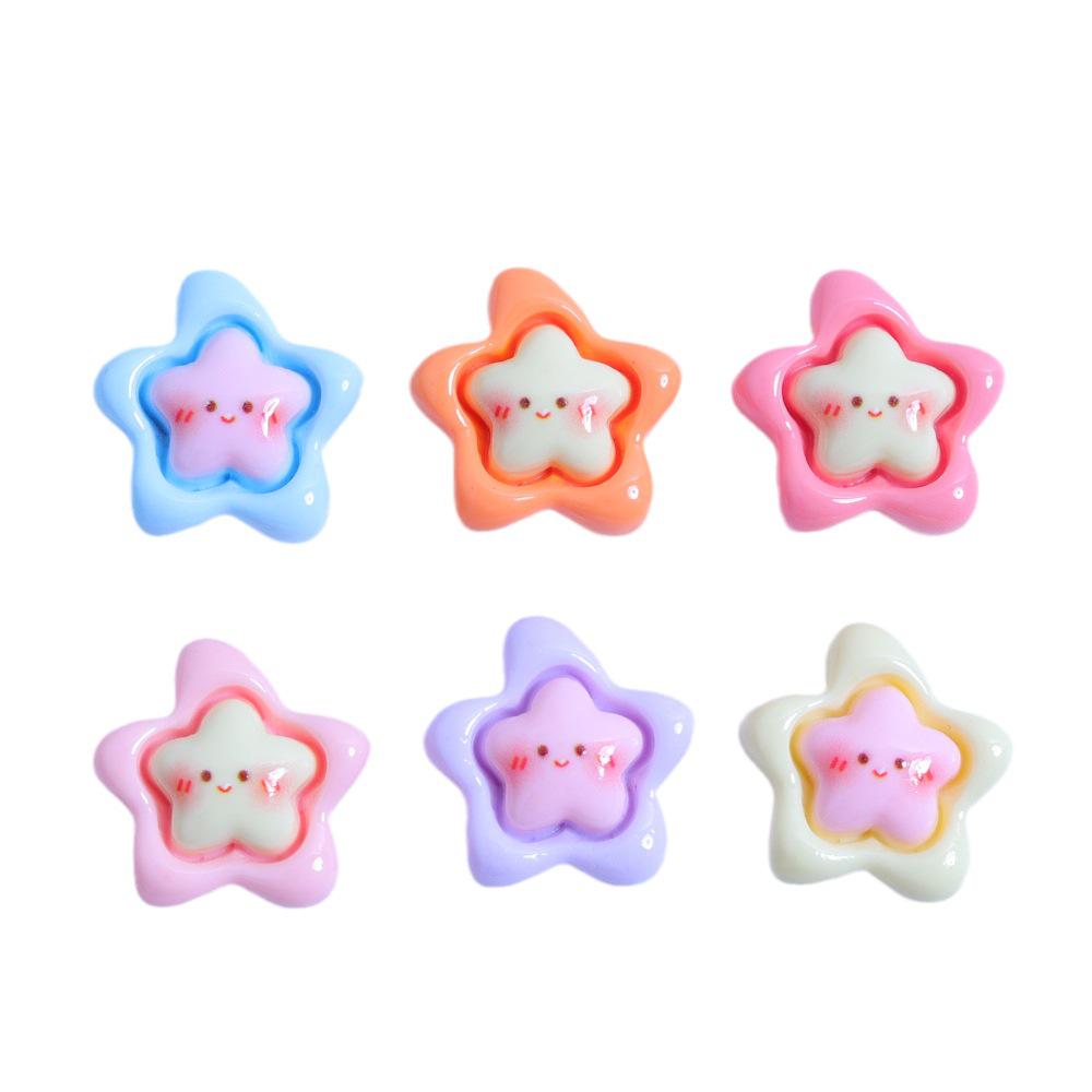 Cute Star Cartoon Resin Accessories for Jewelry & Hairpin DIY