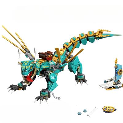 Строительные блоки Lloyd Jungle Fire Water Dragon Green Dagon Mech Bricks Toys For Boys Birthday Kids Gifts