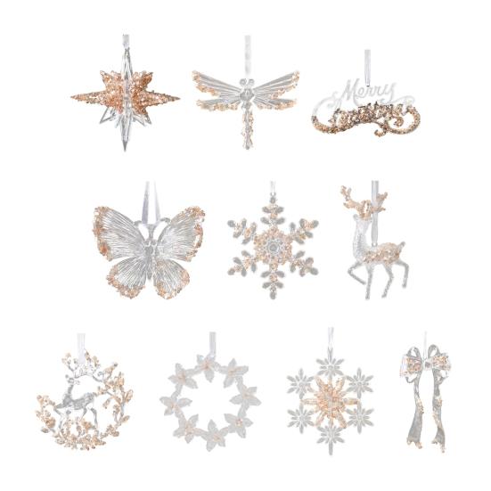 Рождественское украшение Блестки Пайетки Прозрачная Снежинка Балерина Подвесное украшение Праздничный декор