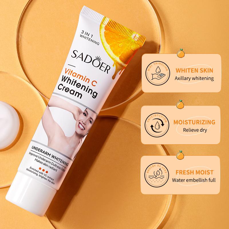 VC Underarm Whitening Cream SADOER Vitamin C Smooth Skin Body Care Cream