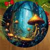 2D Flat Hanging Decorative Signs,interior Wall or Door Decoration,garden Decoration,the Pattern Is Mushrooms and Forests,housewarming Gift for Friends