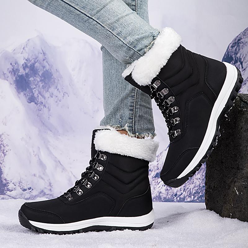 Winter Women’s Padded Boots Snow Boots Hiking Boots for Girl Boots Outdoor Waterproof Lightweight Women’s Winter Mid-calf Boots