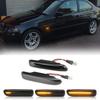 1Pair Sequential Smoked Side Marker LED Turn Signal Lights For BMW E46 Coupe Sedan Wagon