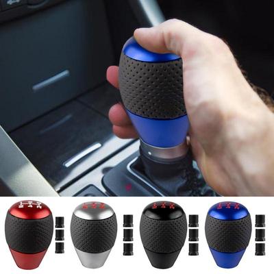 Ручка переключения передач автомобиля 5-ступенчатая ручка переключения передач Кожа и алюминий M8 M10 M12 Рычаг переключения передач Ручка уровня передачи для автомобилей с механической коробкой передач