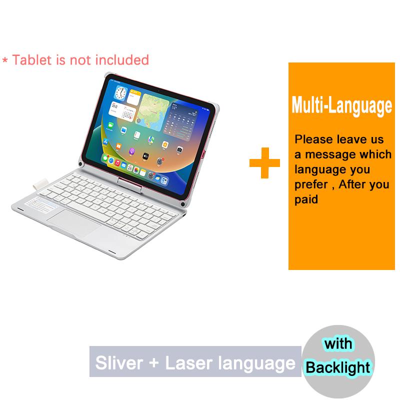 Чехол-клавиатура Bluetooth Magic Keyboard для iPad A16 11 дюймов 2025 10-го поколения 2022 Чехол для планшета Арабская Испанская Итальянская Французская Клавиатура