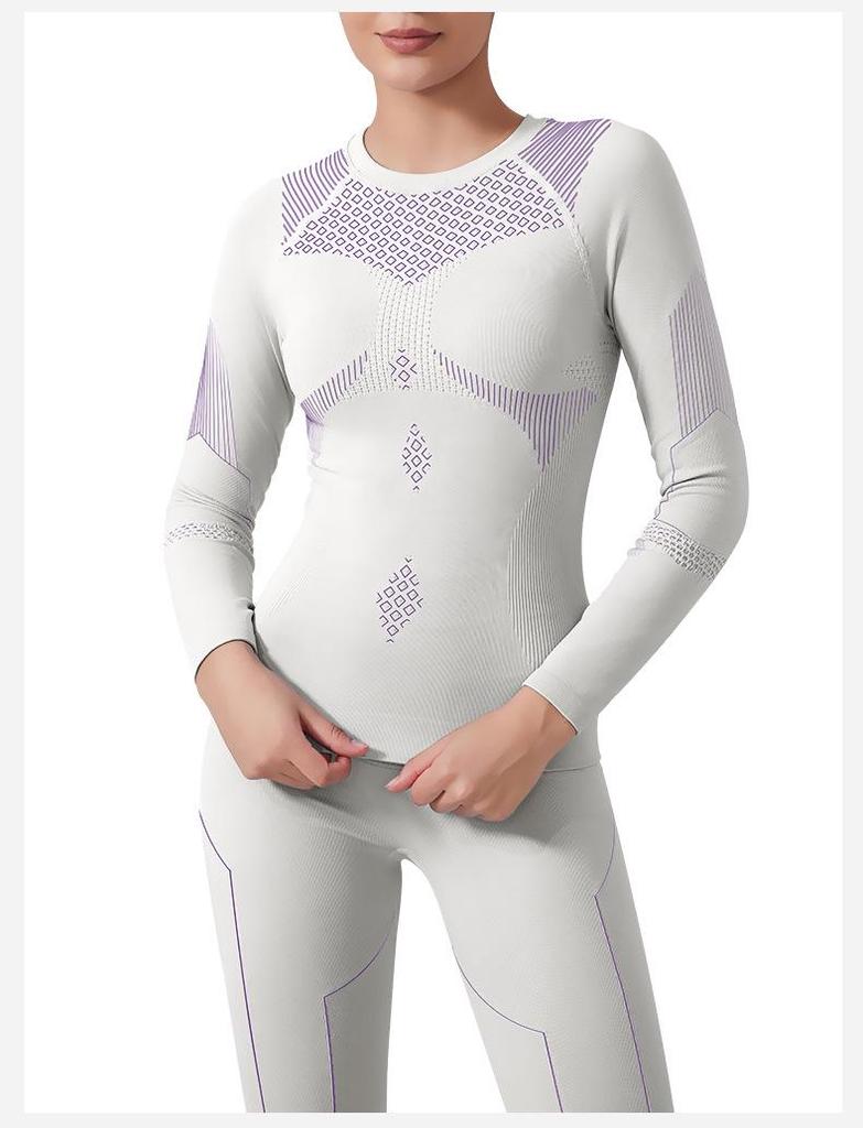 Женский быстросохнущий вязаный компрессионный базовый слой для велоспорта