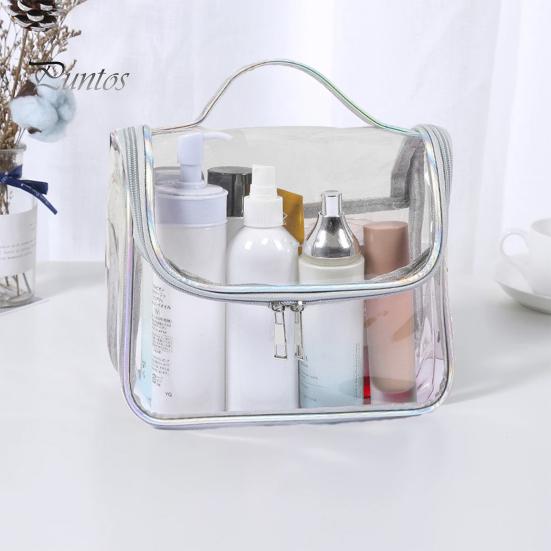 Cosmetic Bag Ins Style PVC Transparent Durable Waterproof Spacious Makeup Bag for Travel Storage Accessories