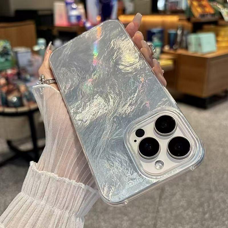 Кросс-бордерный чехол для iPhone с узором «Лед» для Apple 17 Pro Max/16/15/14 в однотонных цветах