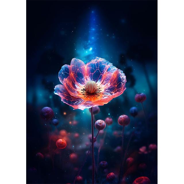 Фэнтези Растения Галактический Сад Листья Принты Постер Холст Картина Современное Настенное Искусство Картинки Для Гостиной Спальни Домашний Декор