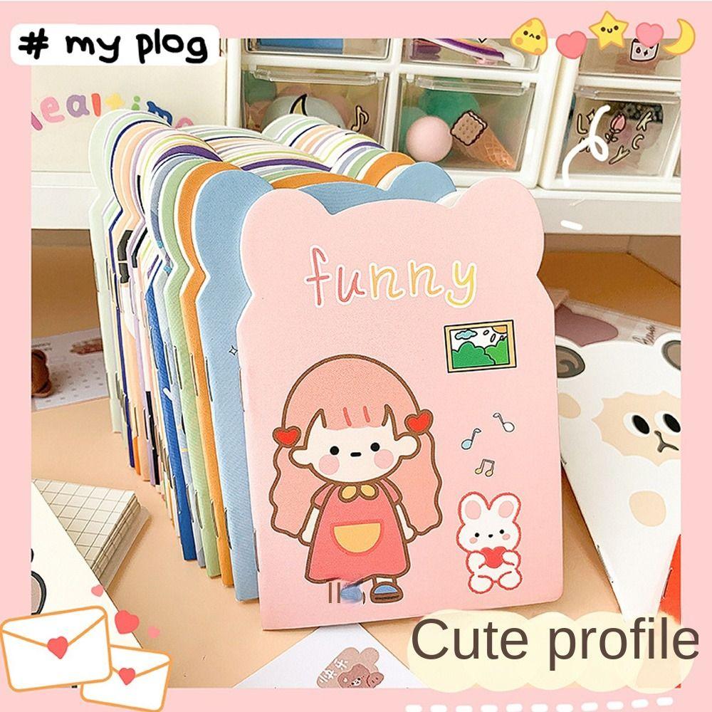 10pcs/pack Prize Notebooks Kawaii Notebook Diary Bear Ear Mini Notepad Small Cute Cartoon NoteBook Office Supplies