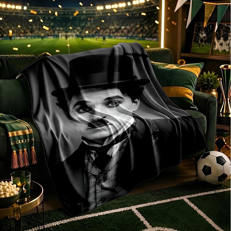 Silent Laughter Charlie Blanket Lightweight Flannel Bedding Blanket Perfect for Travel, Camping, Living Rooms, Offices, Sofas, Fan Christmas gift