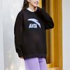 Anta Color Block Logo Print Knitted Pullover Casual Sweatshirt Unisex Sweatshirt Black Purple 972418707-4