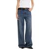 Jinyujie Women's High-Waist Lightweight Straight-Leg Jeans