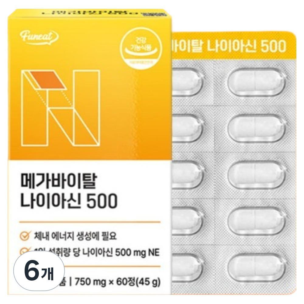 Furnit Mega Vital Высококонцентрированный Ниацин 500 45г 6 шт 60 Таблеток